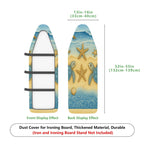 1-Piece Ocean Turtle Starfish Beach  Ironing Board Cover, Universal Size, Without Board