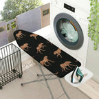 1-Piece Leopard Print Black Pattern Animal  Ironing Board Cover, Universal Size, Without Board