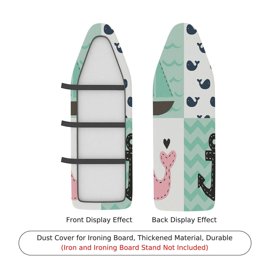 1-Piece Nautical Animal Patterns Anchor  Ironing Board Cover, Universal Size, Without Board