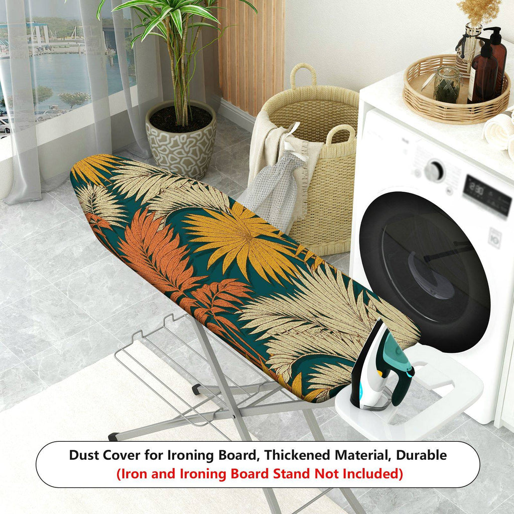1-Piece Tropical Floral Leaves Vintage  Ironing Board Cover, Universal Size, Without Board