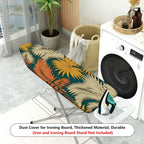 1-Piece Tropical Floral Leaves Vintage  Ironing Board Cover, Universal Size, Without Board