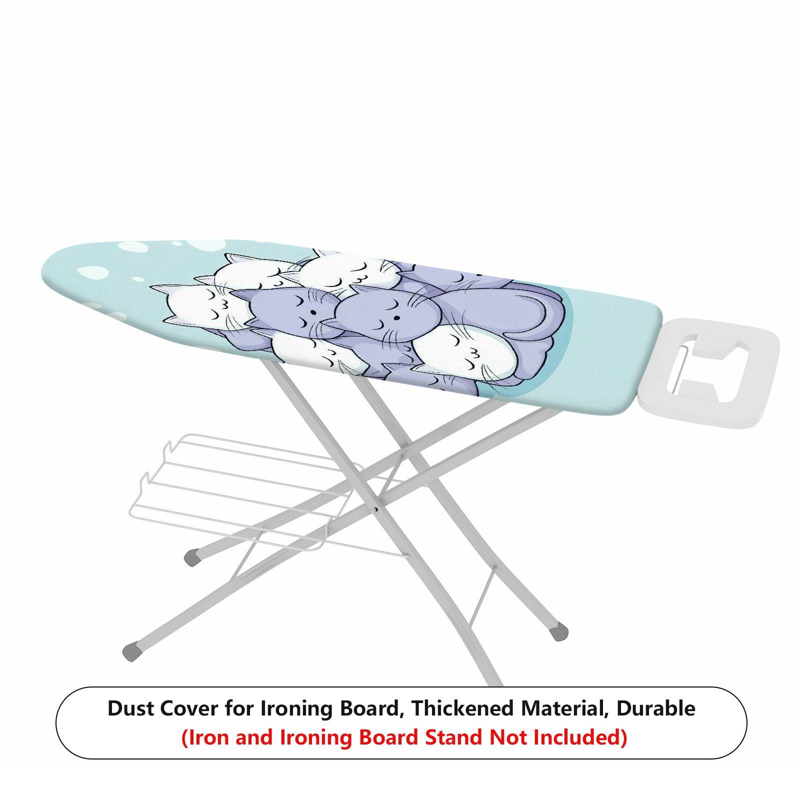 1-Piece Cat  Blue  Ironing Board Cover, Universal Size, Without Board