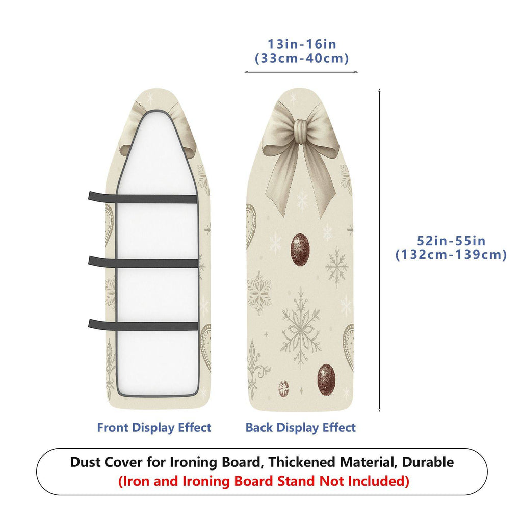 1-Piece Christmas Bow Snowflake  Ironing Board Cover, Universal Size, Without Board