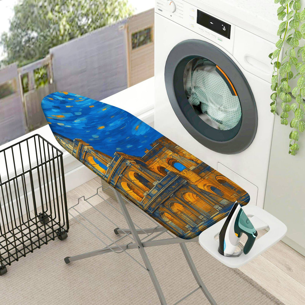 1-Piece Van Gogh Architecture Starry Night  Ironing Board Cover, Universal Size, Without Board