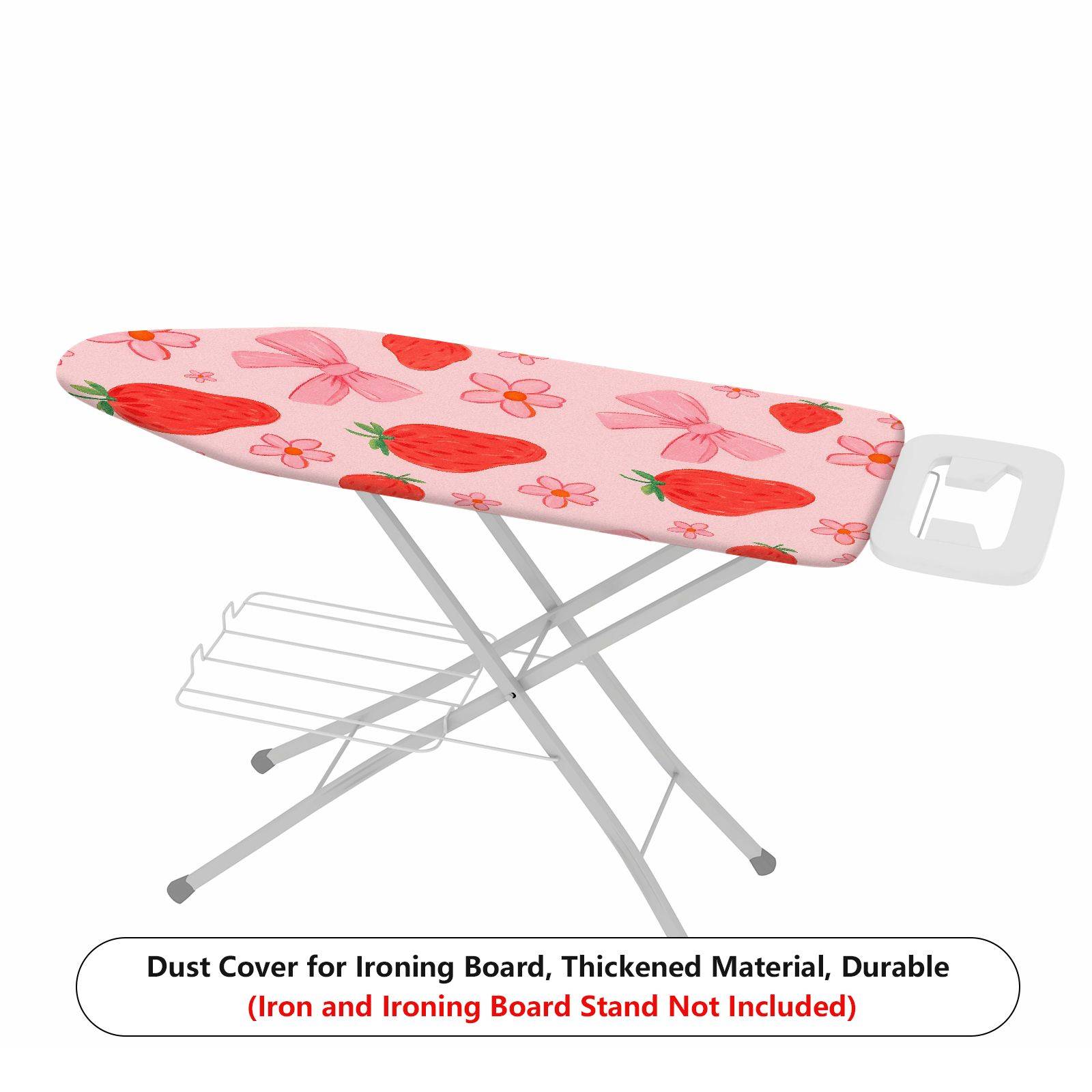 1-Piece Strawberry Bow Flower  Ironing Board Cover, Universal Size, Without Board