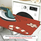 1-Piece Christmas Snowflake Candy Cane Flower  Ironing Board Cover, Universal Size, Without Board