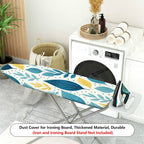 1-Piece Tropical Leaves Pattern Decorative Pastel Blue  Ironing Board Cover, Universal Size, Without Board