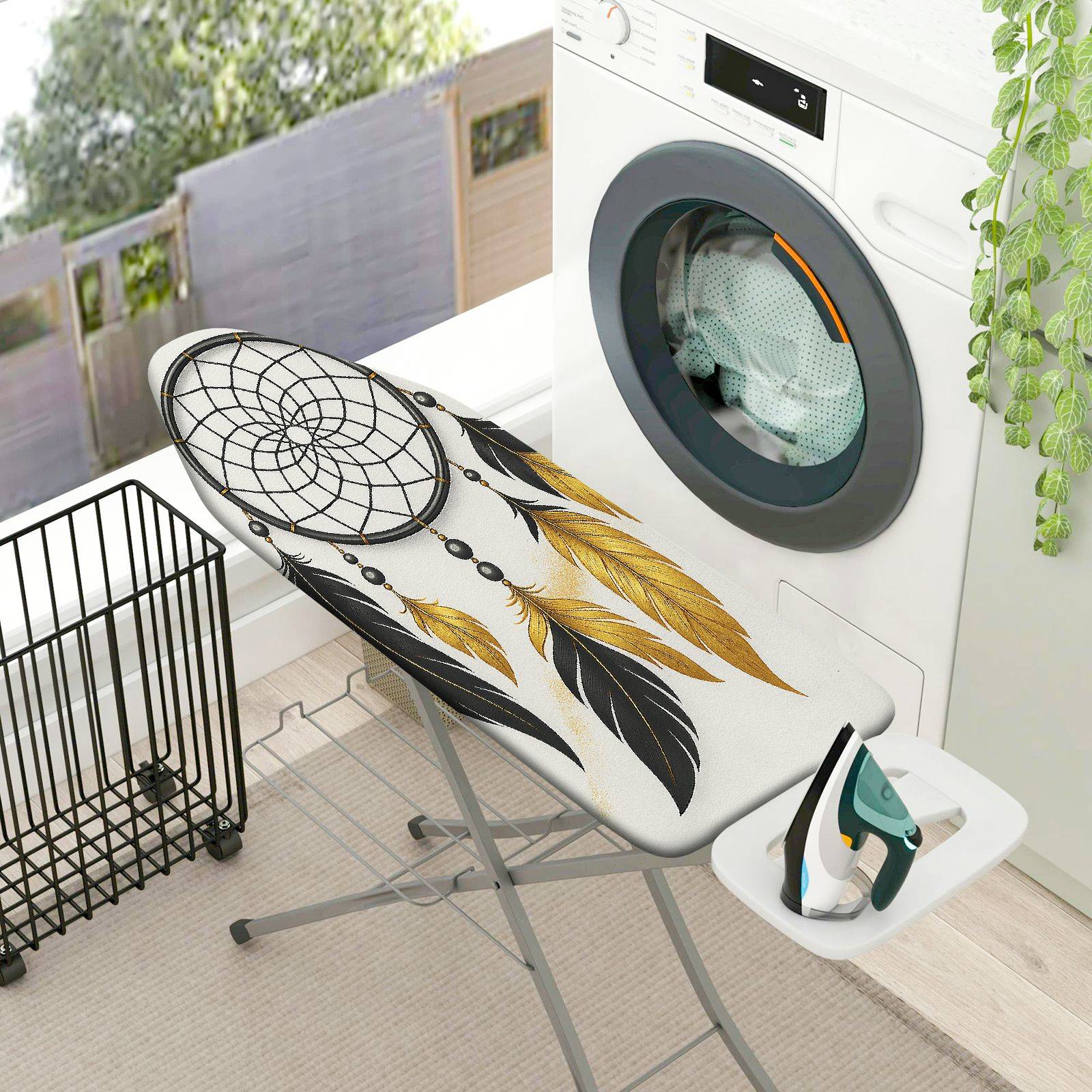 1-Piece Dreamcatcher Feather Pattern  Ironing Board Cover, Universal Size, Without Board