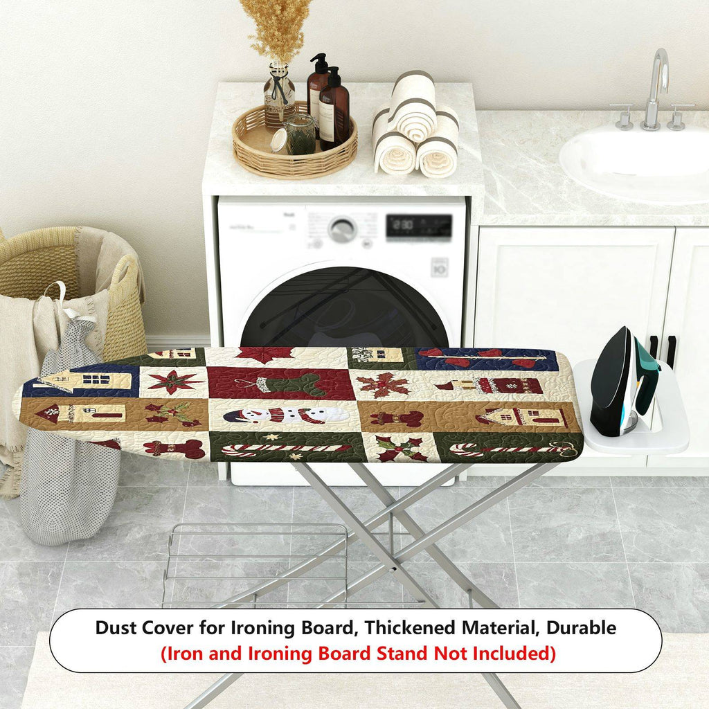1-Piece Christmas Snowman Candy  Ironing Board Cover, Universal Size, Without Board