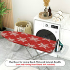 1-Piece Snowflake Red Christmas Holiday  Ironing Board Cover, Universal Size, Without Board