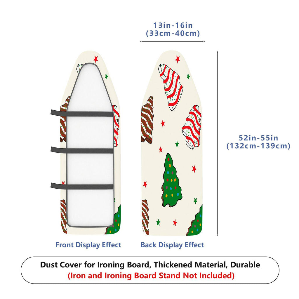 1-Piece Christmas Tree Bell Star  Ironing Board Cover, Universal Size, Without Board