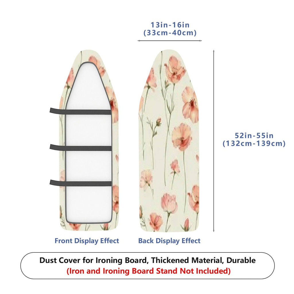 1-Piece Floral Pink Delicate  Ironing Board Cover, Universal Size, Without Board