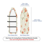 1-Piece Floral Pink Delicate  Ironing Board Cover, Universal Size, Without Board