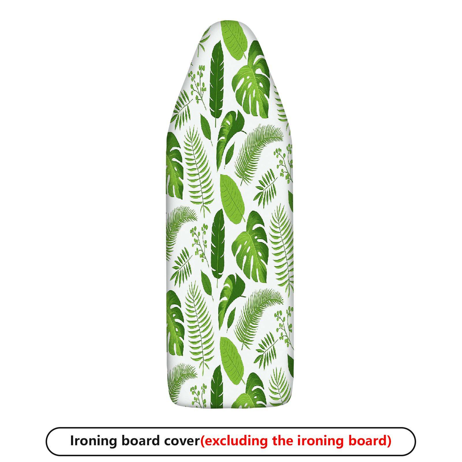 1-Piece Green Tropical Leaves Nature  Ironing Board Cover, Universal Size, Without Board
