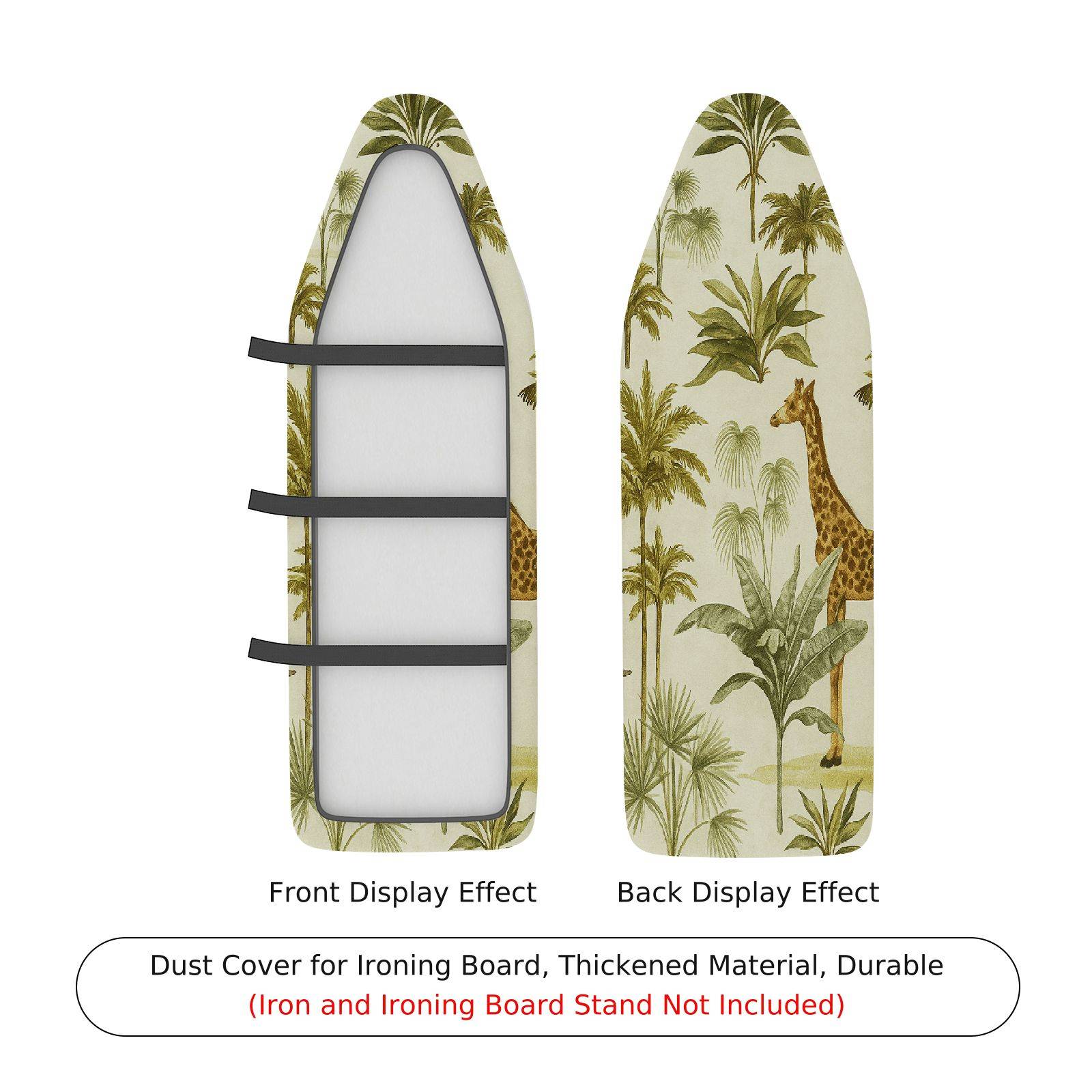 1-Piece Jungle Animal Safari  Ironing Board Cover, Universal Size, Without Board