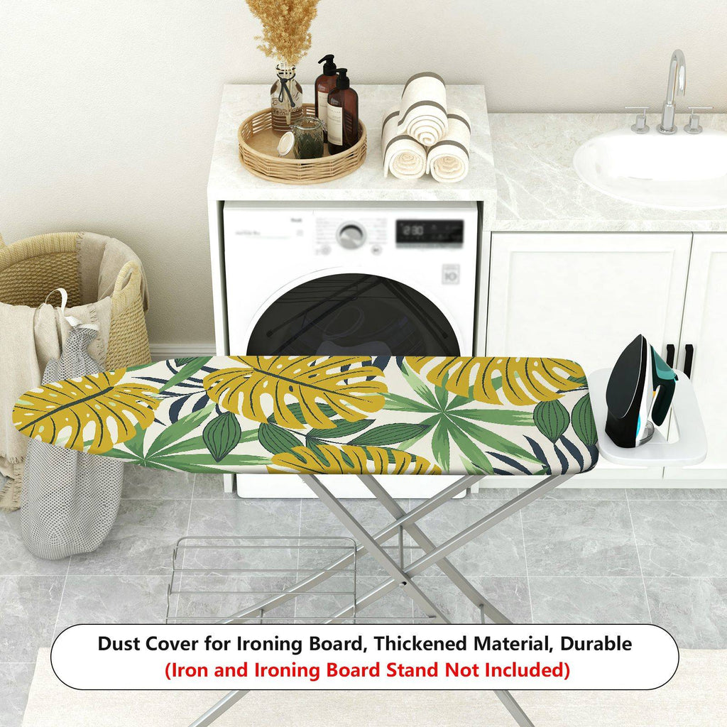 1-Piece Tropical Leaf Pattern Green Palm  Ironing Board Cover, Universal Size, Without Board