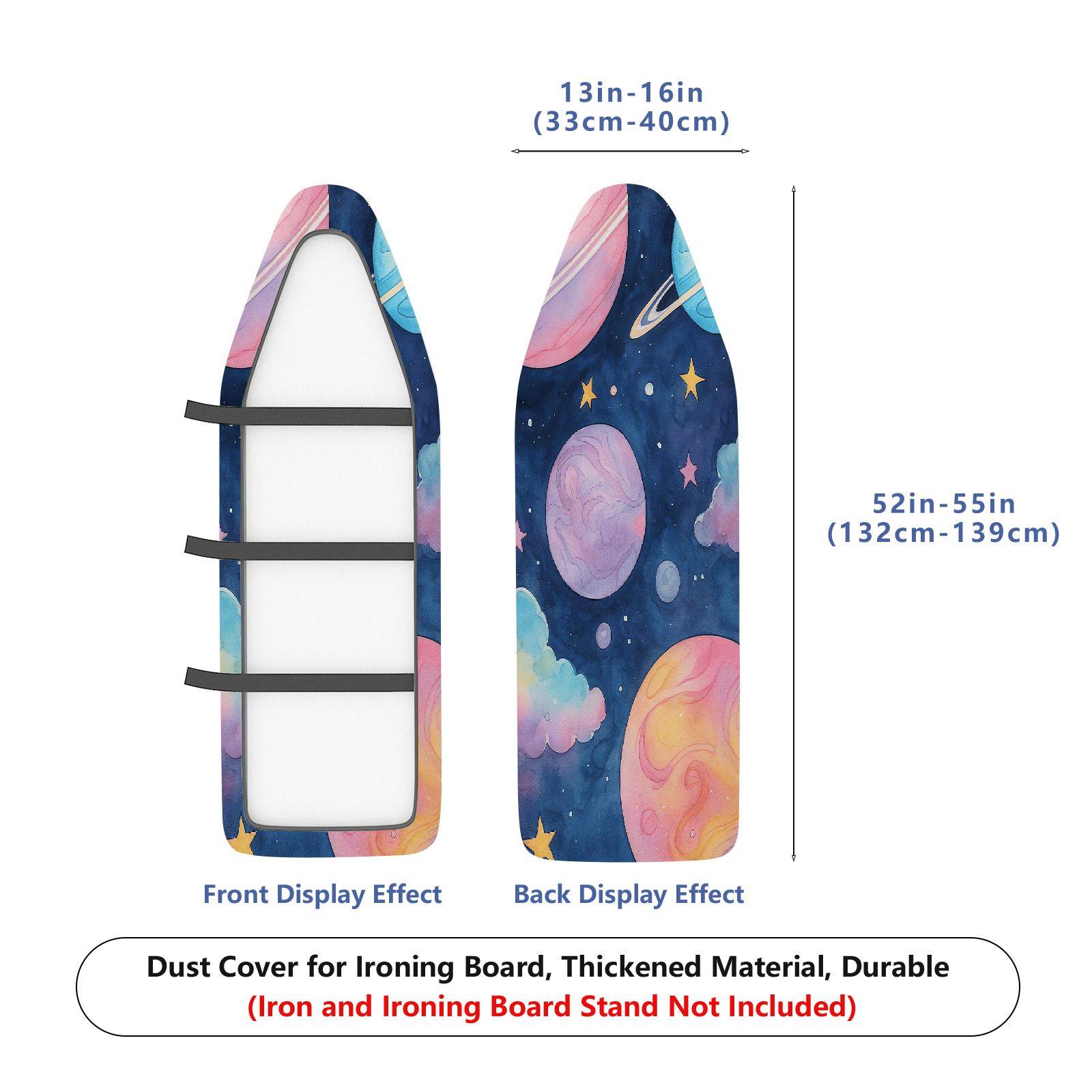 1-Piece Galaxy Space Planet Star  Ironing Board Cover, Universal Size, Without Board