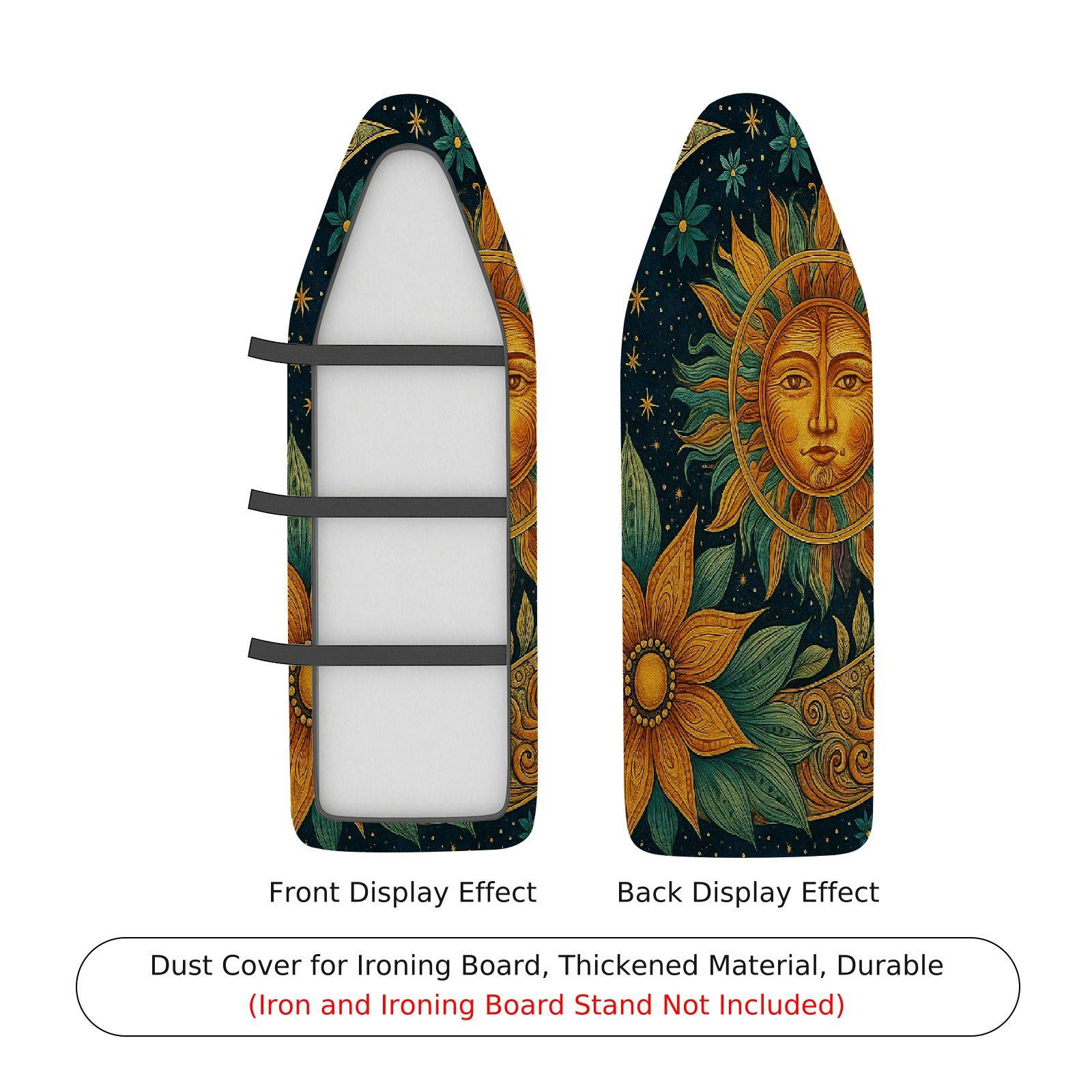 1-Piece Sun Moon Stars  Ironing Board Cover, Universal Size, Without Board