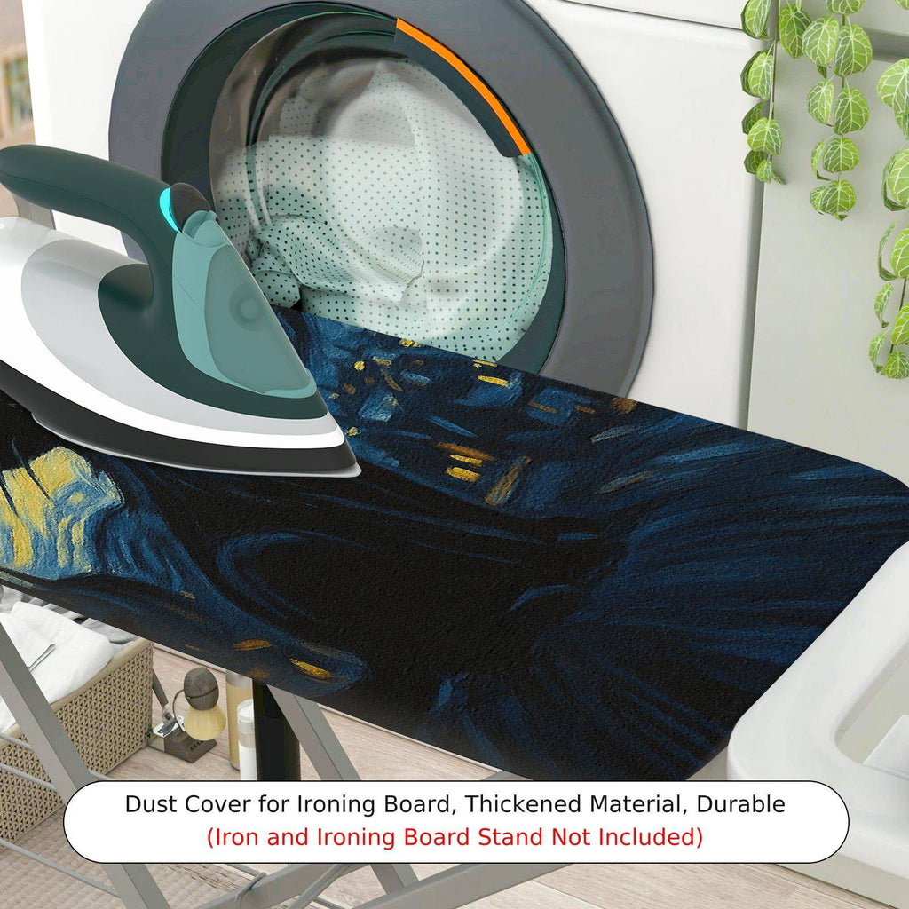 1-Piece Starry Night Cat Artistic  Ironing Board Cover, Universal Size, Without Board