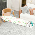 1-Piece Pink Strawberry Green Leaf Fresh Theme  Ironing Board Cover, Universal Size, Without Board