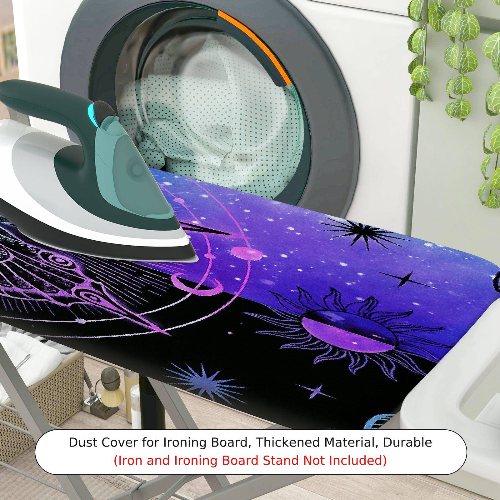 1-Piece Butterfly Galaxy Stars  Ironing Board Cover, Universal Size, Without Board