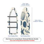 1-Piece Seashell Starfish Ocean  Ironing Board Cover, Universal Size, Without Board