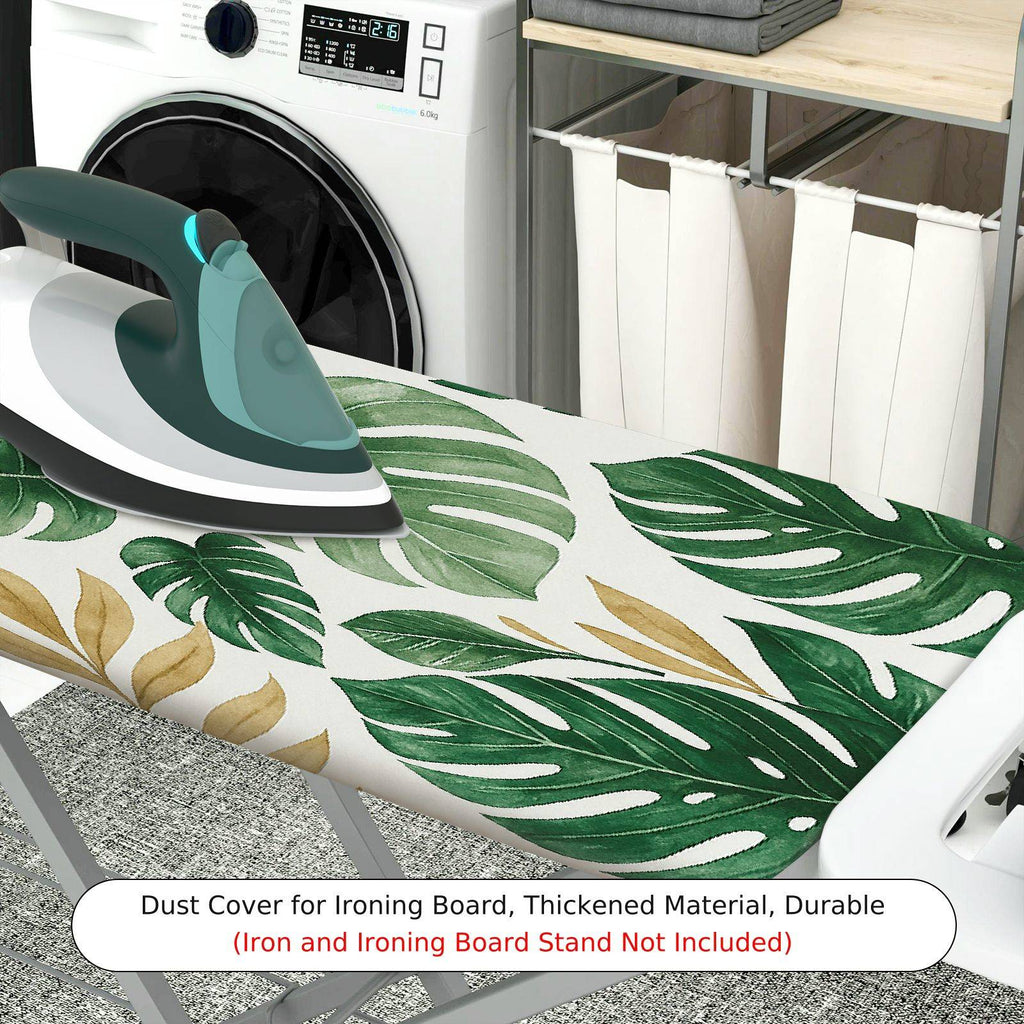 1-Piece Tropical Leaf Green  Ironing Board Cover, Universal Size, Without Board