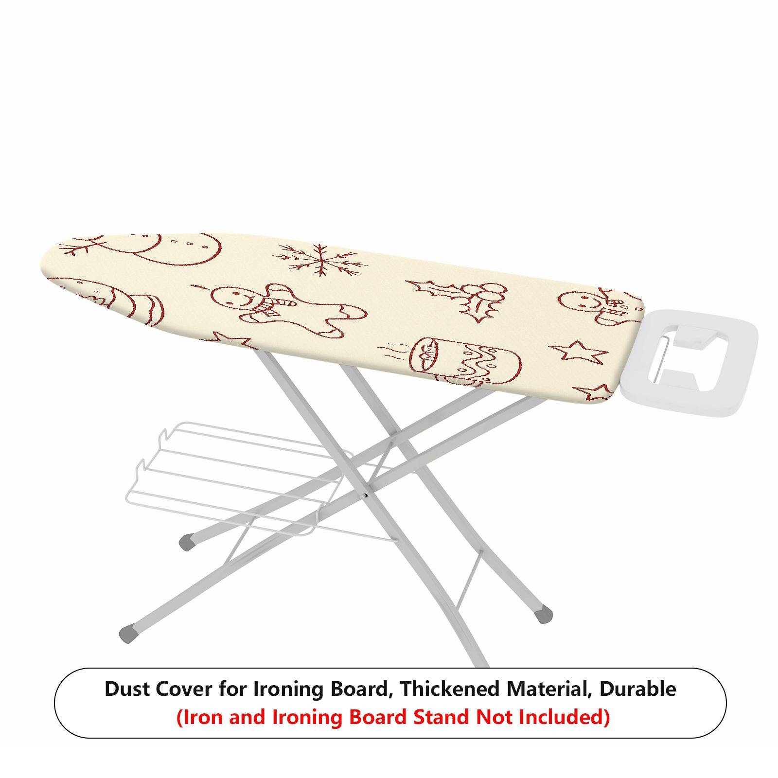 1-Piece Christmas Snowman Gingerbread  Ironing Board Cover, Universal Size, Without Board