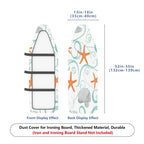 1-Piece Starfish Seashell Wave  Ironing Board Cover, Universal Size, Without Board
