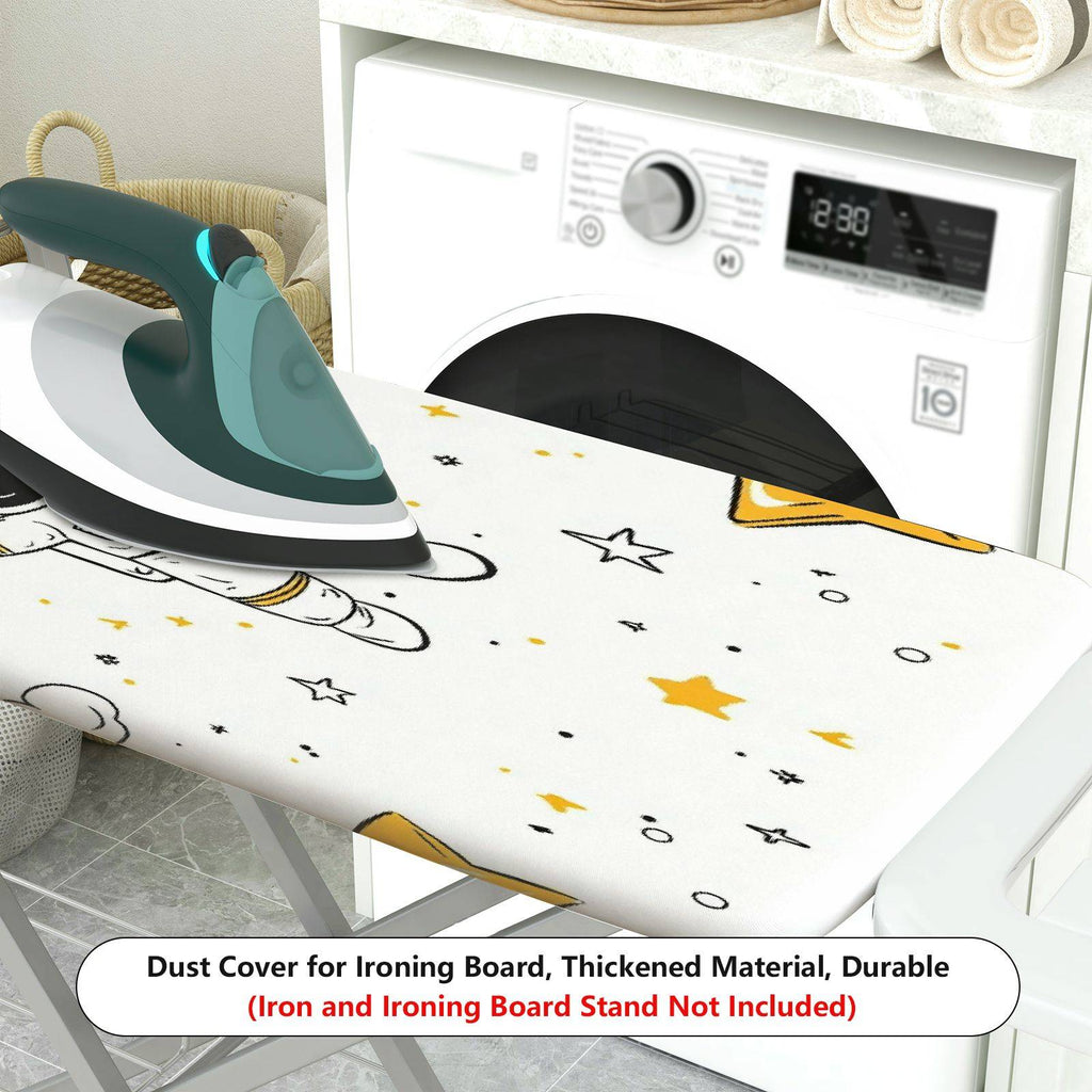 1-Piece Astronaut Spaceship Stars  Ironing Board Cover, Universal Size, Without Board