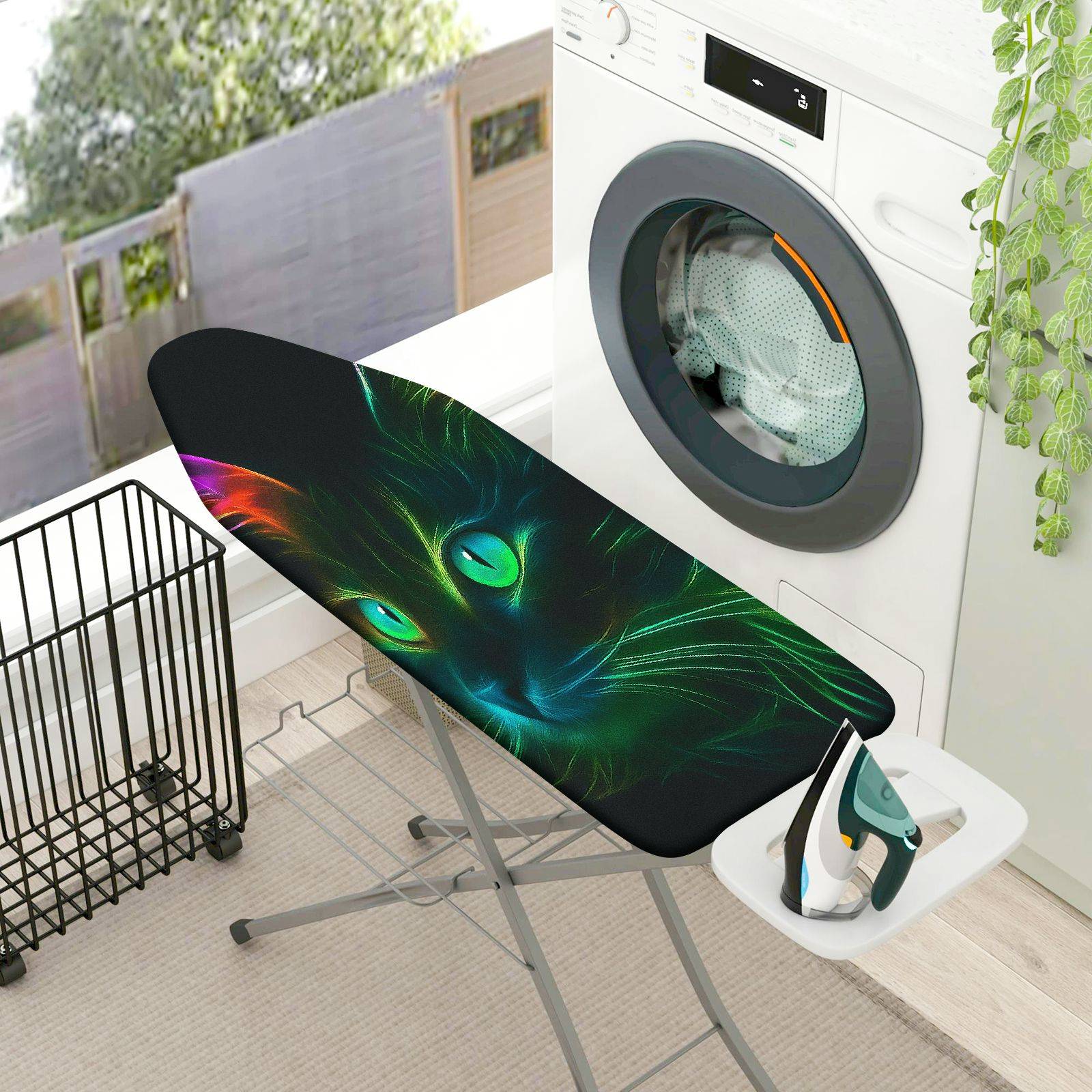 1-Piece Cat  Light Art  Ironing Board Cover, Universal Size, Without Board
