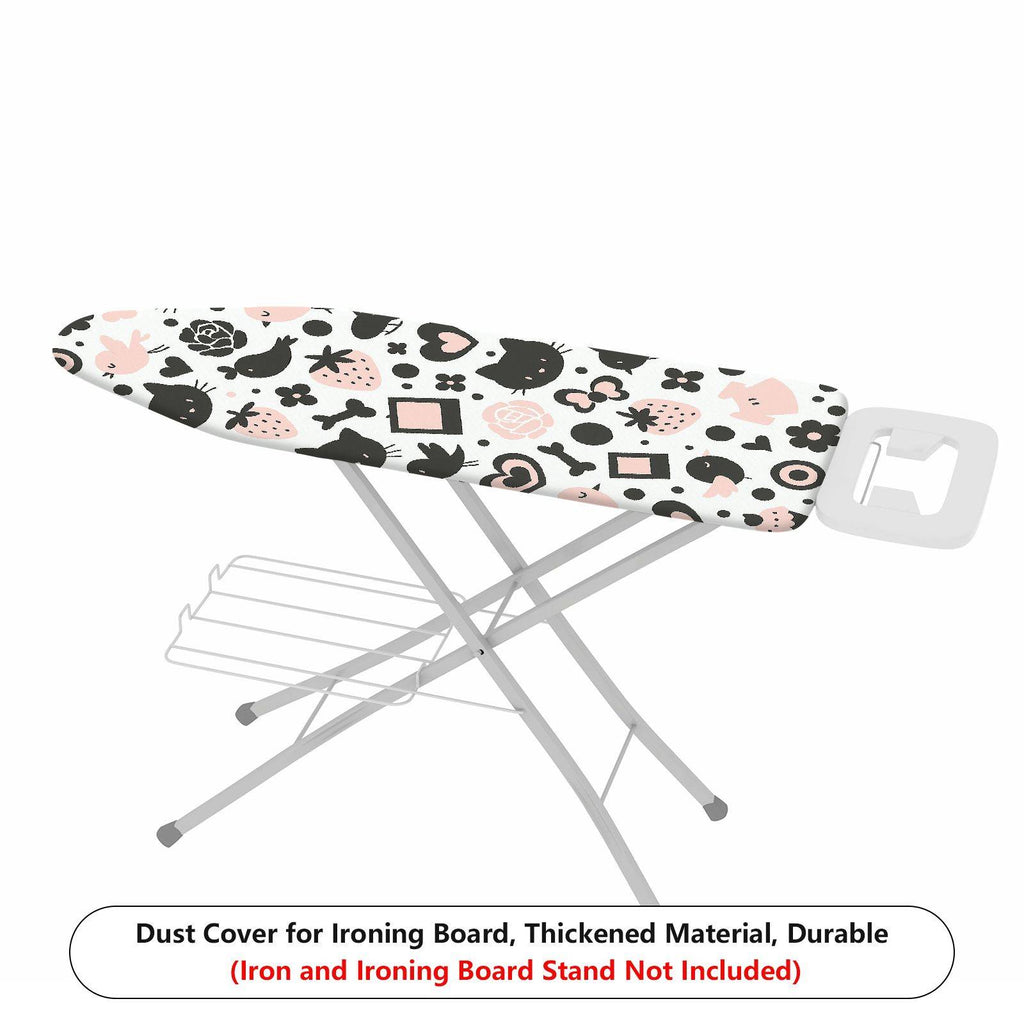 1-Piece Cat Bird Flower  Ironing Board Cover, Universal Size, Without Board
