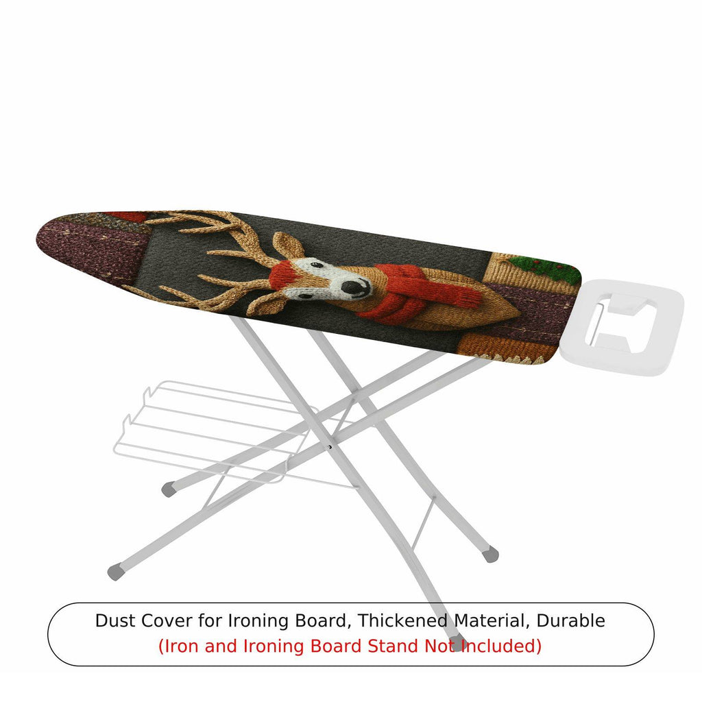 1-Piece Festive Reindeer Christmas  Ironing Board Cover, Universal Size, Without Board