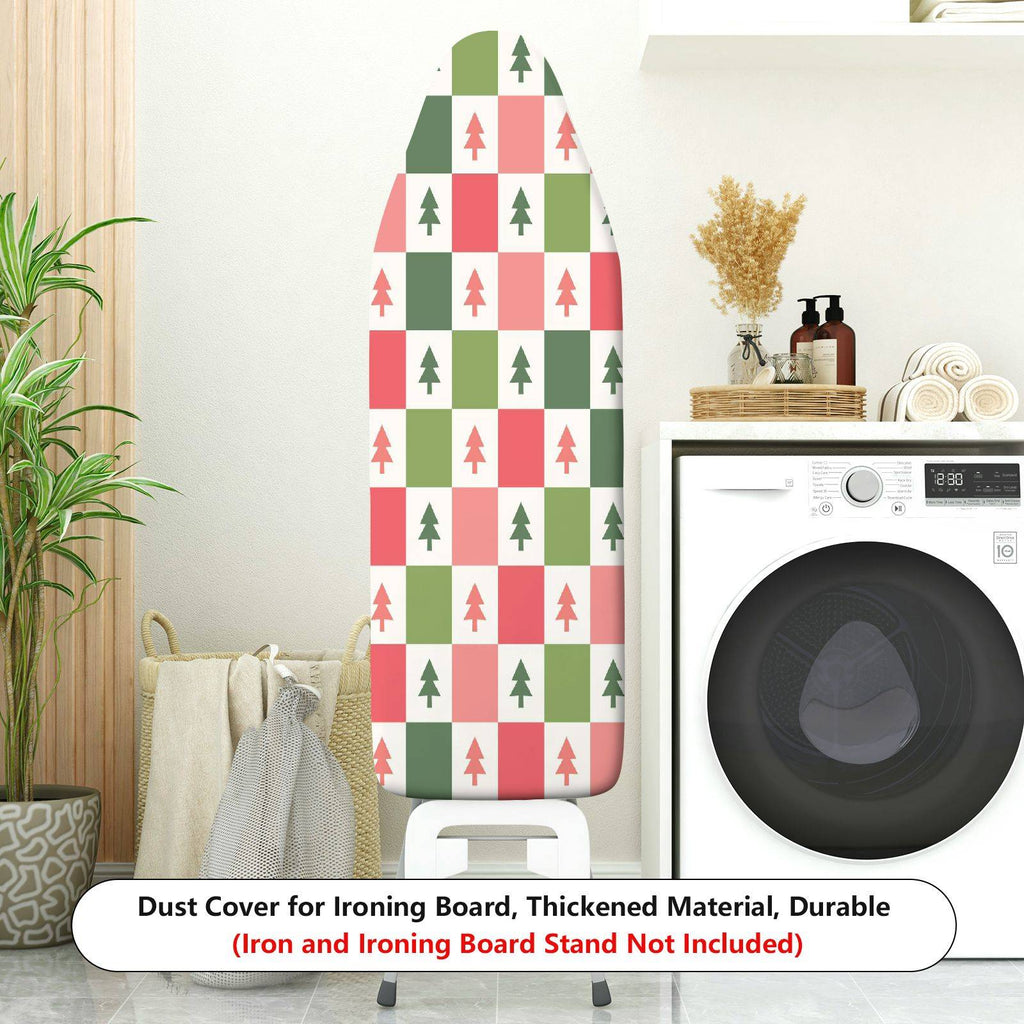 1-Piece Christmas Tree Pattern Colorful Blocks Decorative  Ironing Board Cover, Universal Size, Without Board