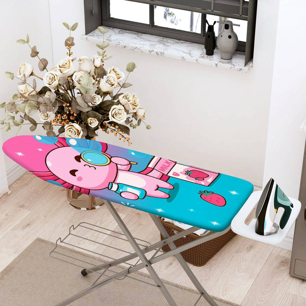 1-Piece Rabbit Strawberry Milk  Ironing Board Cover, Universal Size, Without Board