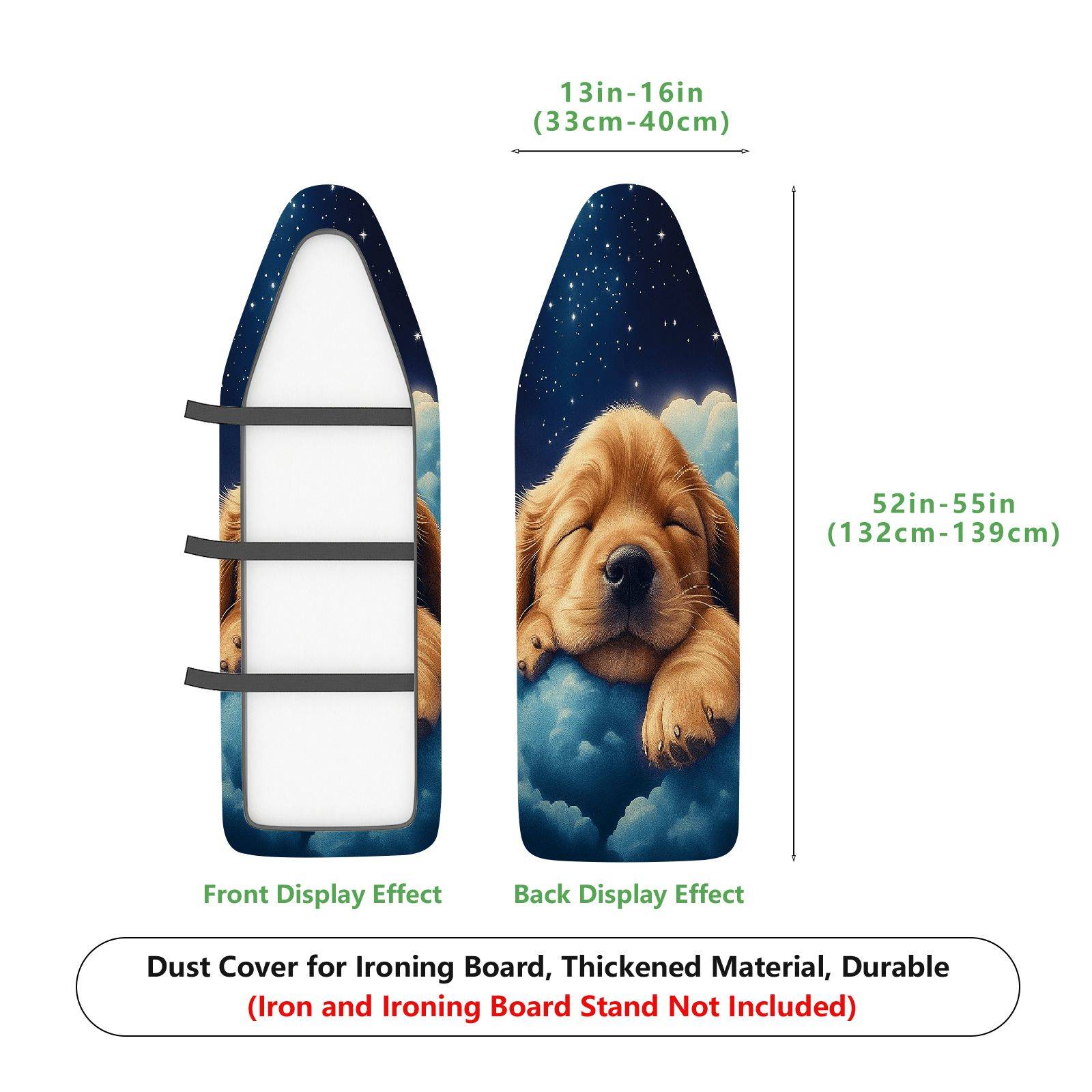 1-Piece Dog Cloud Night  Ironing Board Cover, Universal Size, Without Board