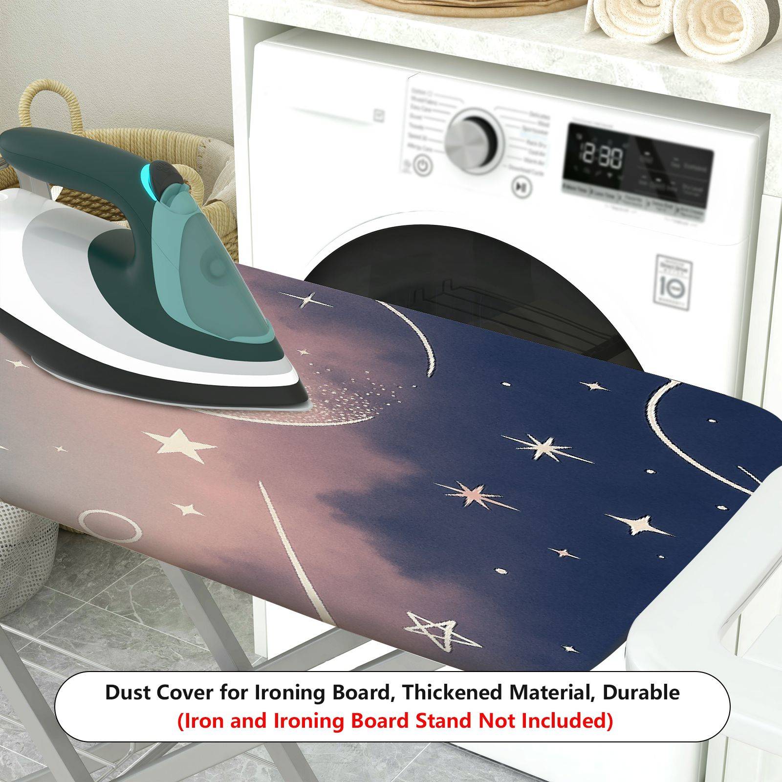 1-Piece Galaxy Planet Star  Ironing Board Cover, Universal Size, Without Board