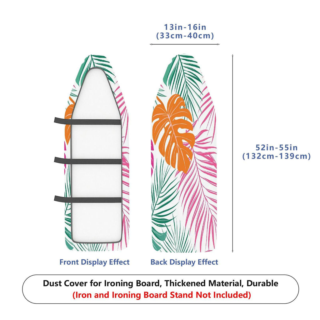 1-Piece Tropical Leaf Floral Colorful  Ironing Board Cover, Universal Size, Without Board
