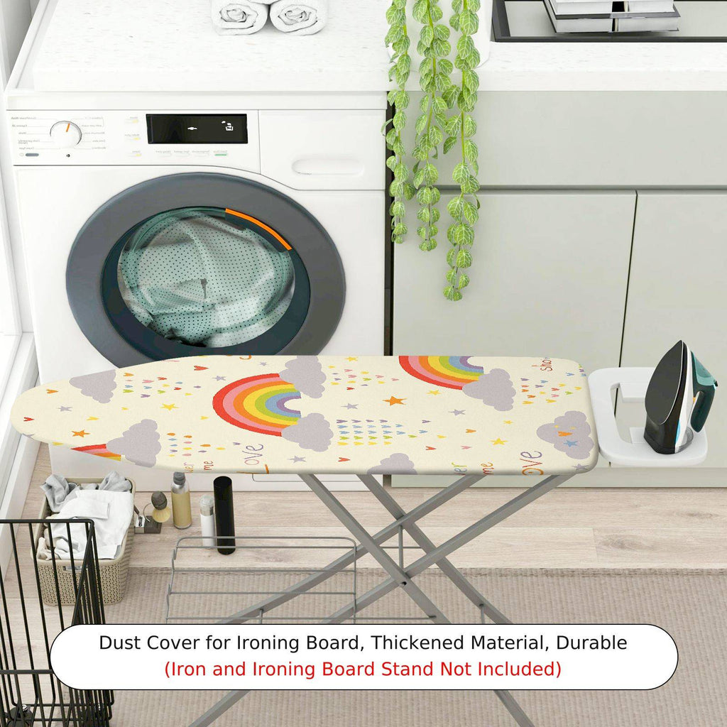 1-Piece Rainbow Cloud Star  Ironing Board Cover, Universal Size, Without Board