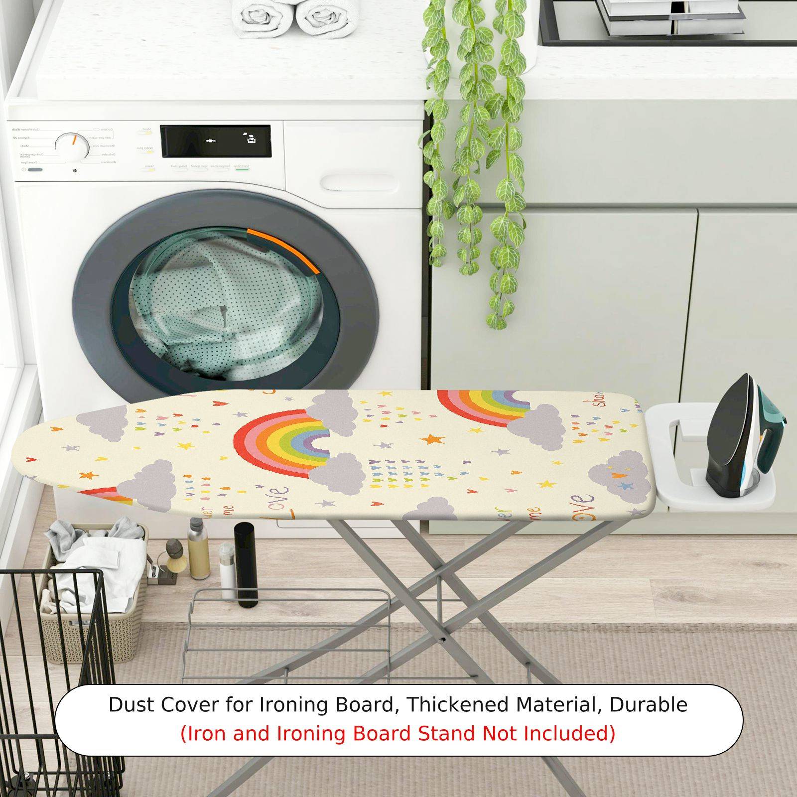 1-Piece Rainbow Cloud Star  Ironing Board Cover, Universal Size, Without Board
