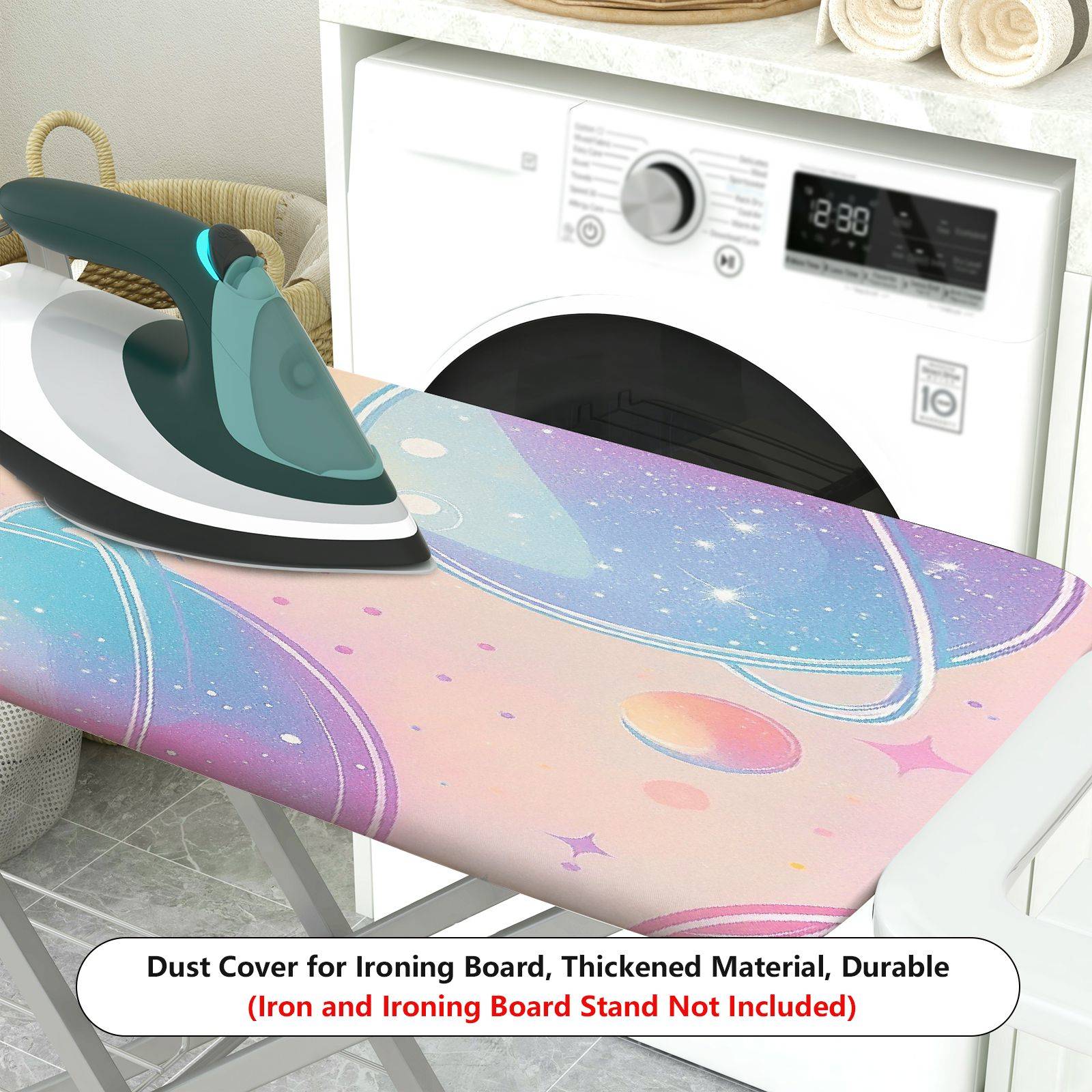 1-Piece Galaxy Planet Star  Ironing Board Cover, Universal Size, Without Board