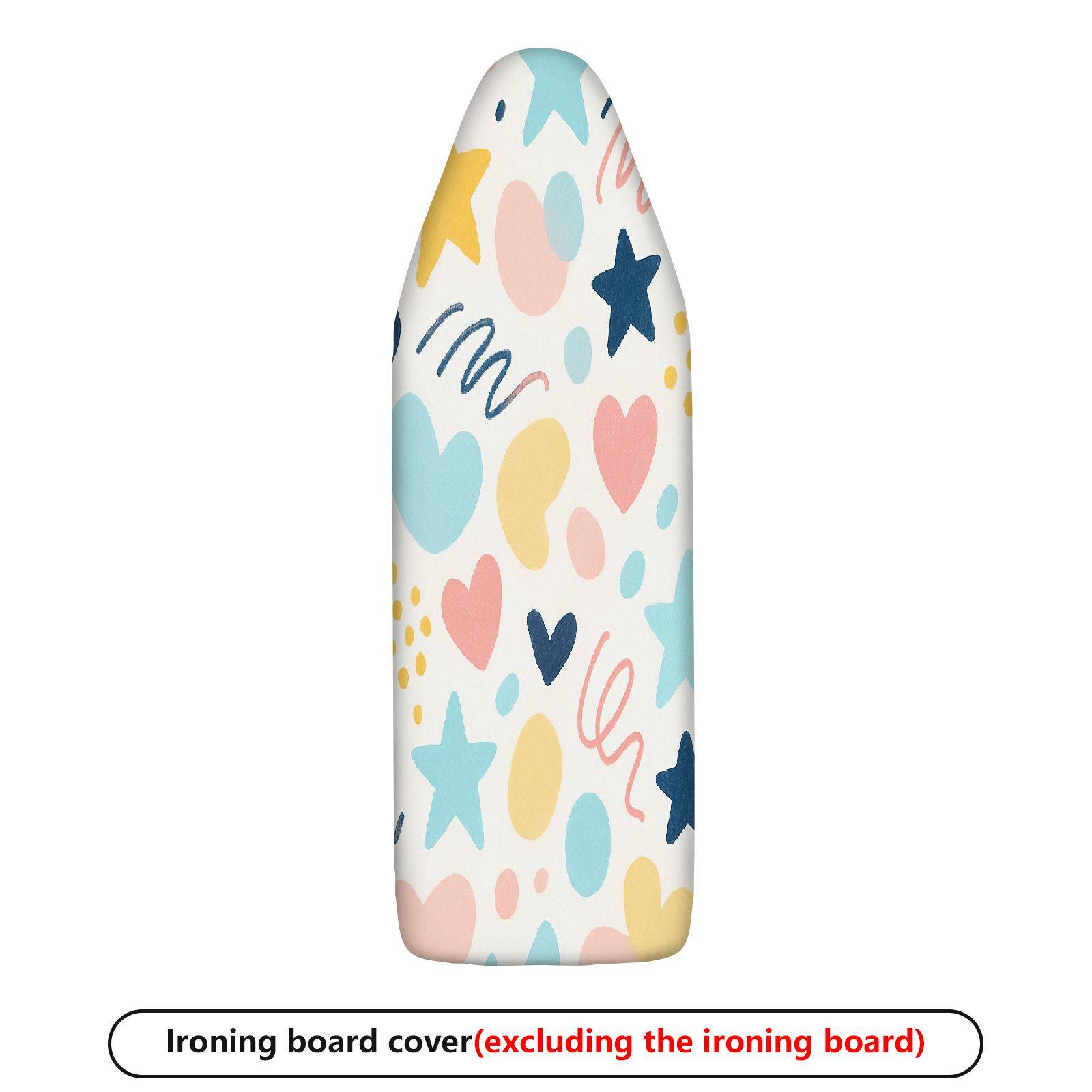 1-Piece Star Heart Pattern Abstract Shapes  Ironing Board Cover, Universal Size, Without Board