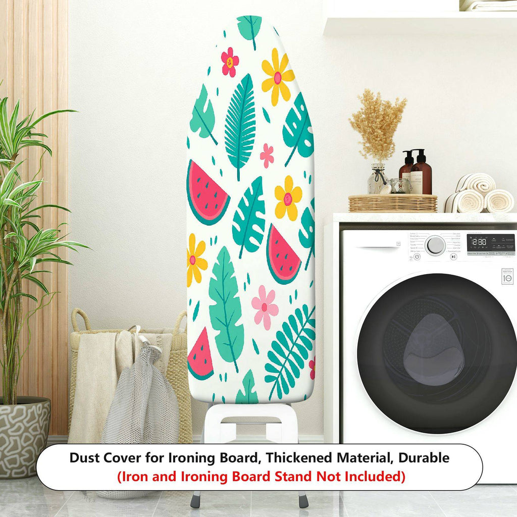 1-Piece Tropical Nature Floral Watermelon  Ironing Board Cover, Universal Size, Without Board