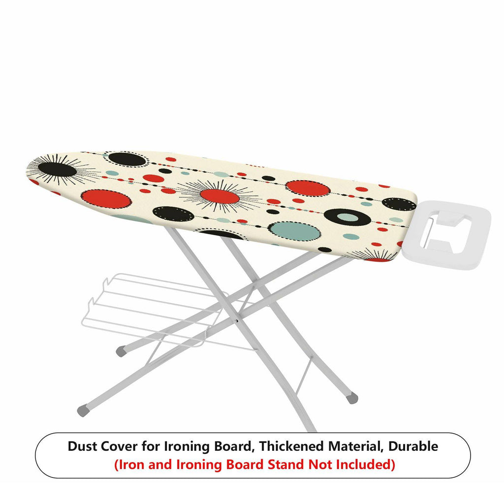1-Piece Retro Modern Geometric Circles  Ironing Board Cover, Universal Size, Without Board