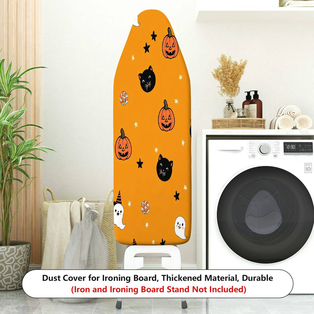 1-Piece Halloween Pumpkin Cat Ghost  Ironing Board Cover, Universal Size, Without Board