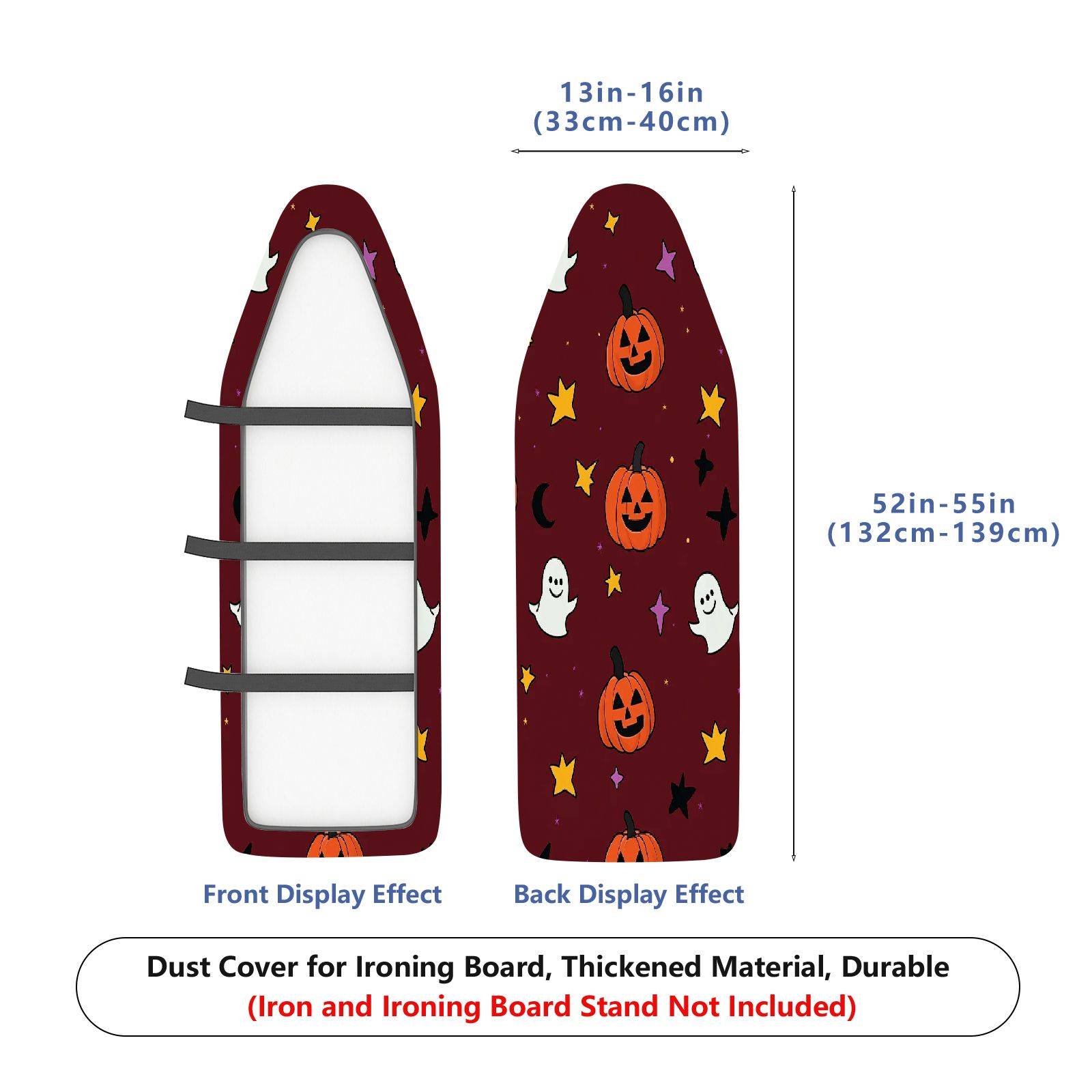 1-Piece Halloween Pumpkin Ghost Star  Ironing Board Cover, Universal Size, Without Board