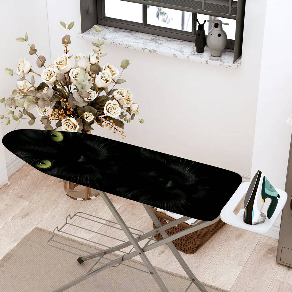 1-Piece Black Cat Halloween Eyes Mysterious  Ironing Board Cover, Universal Size, Without Board