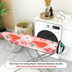 1-Piece Strawberry Floral Pink  Ironing Board Cover, Universal Size, Without Board