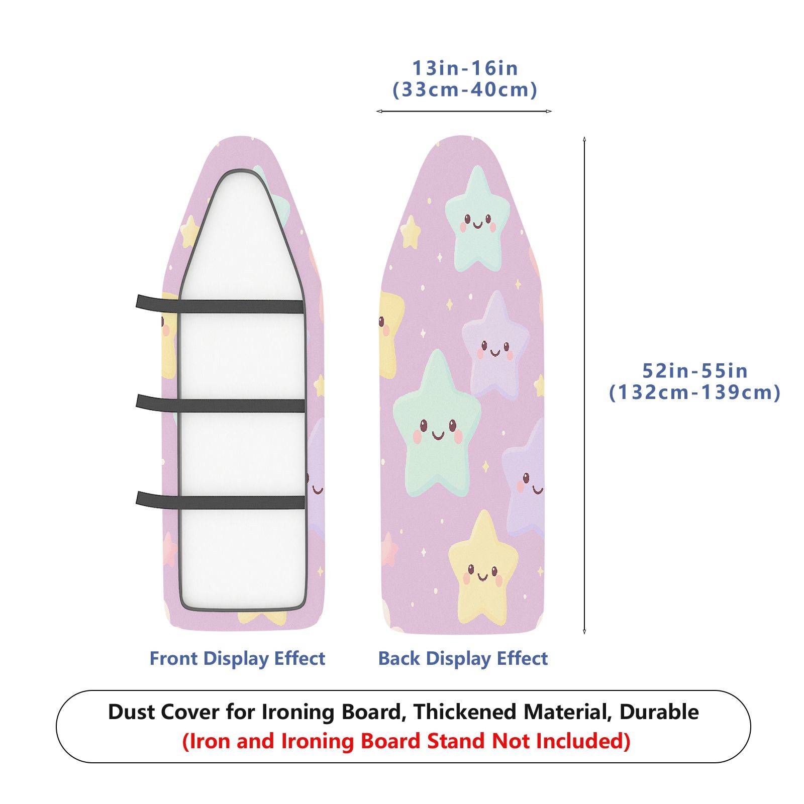 1-Piece Cute Star Pastel  Ironing Board Cover, Universal Size, Without Board