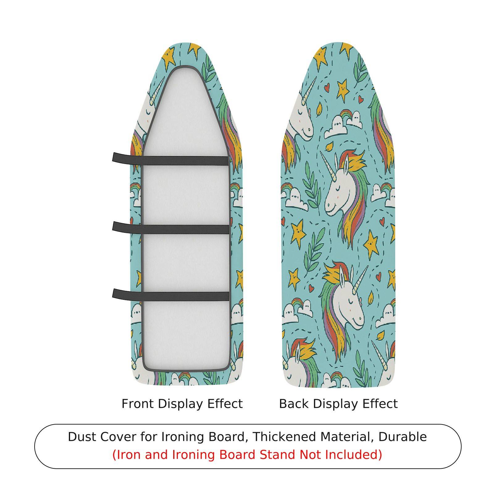 1-Piece Unicorn Star Colorful  Ironing Board Cover, Universal Size, Without Board
